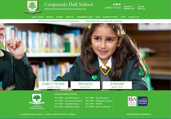 coopersale-hall-school-website-design