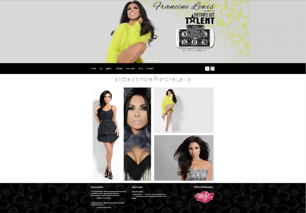 celebrity website design