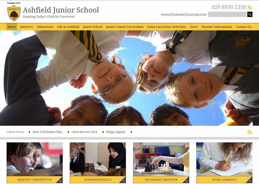 junior school website design