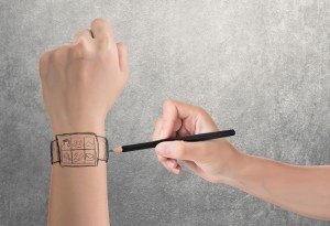 drawing of digital wearable technology