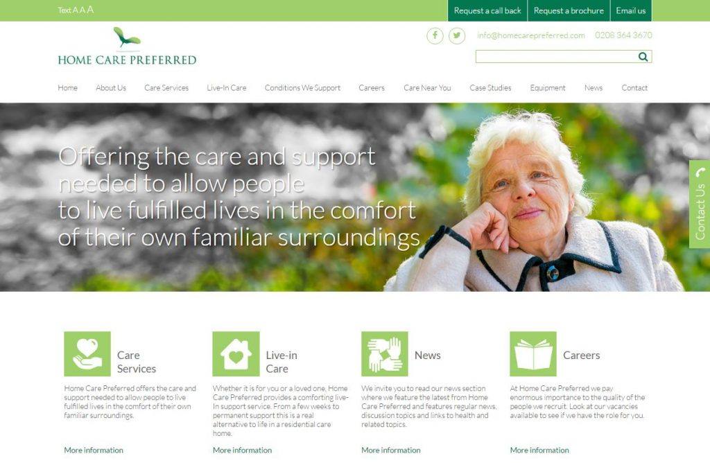 care services website