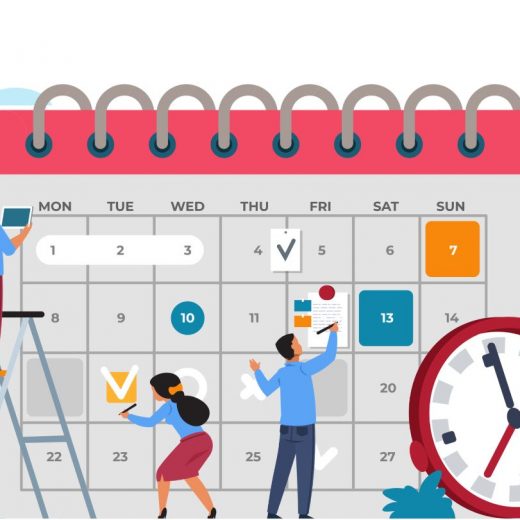 vector image social media calendar