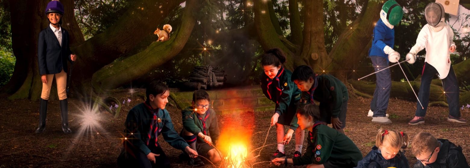 children in a forest